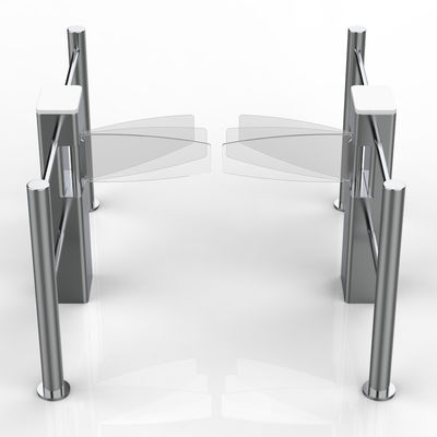 Puertas electrónicas de girasol de acero inoxidable 304 con botón/controle de tarjeta IC para pasajes de 550-900 mm