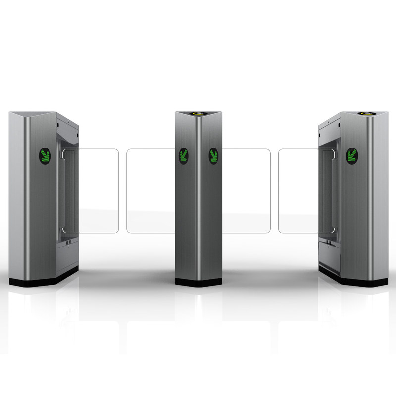 Operación color plata protegida IP54 de la puerta del torniquete del oscilación con el interfaz RS485/TCP/IP
